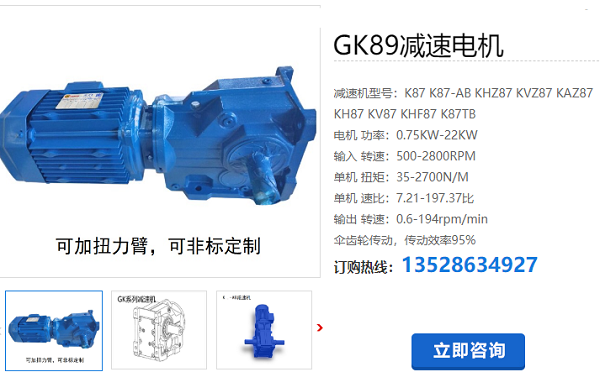 GK89-Y11-4P-19.45-M4-ZPIEC減速電機