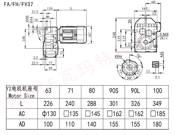 FA FH FV37減速機(jī)圖紙