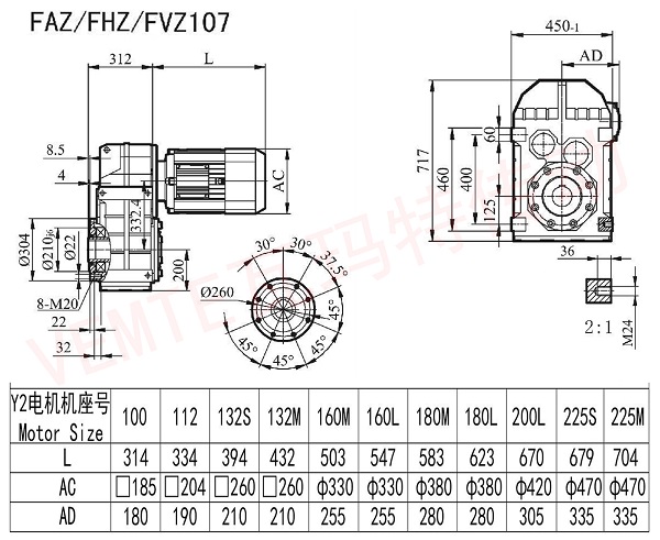 FAZ FHZ FVZ107減速機(jī)圖紙